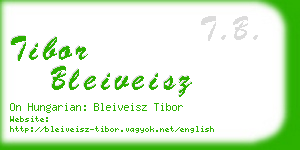 tibor bleiveisz business card